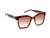 Guess Women Acetate Full Rim Shiny Brown Demi Square Sunglasses