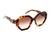 Guess Women Acetate Full Rim Shiny Brown Demi Hexagon Sunglasses