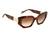 Guess Women Acetate Full Rim Shiny Brown Demi Rectangle Sunglasses
