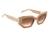 Guess Women Acetate Full Rim Shiny Beige Rectangle Sunglasses