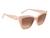 Guess Women Acetate Full Rim Shiny Light Pink Butterfly Sunglasses