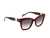 Guess Women Acetate Full Rim Shiny Burgundy Square Sunglasses