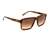 Guess Men Acetate Full Rim Shiny Brown Demi Square Sunglasses
