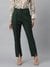 Latin Quarters Women Green High Rise Solid Straight Pant For Casual Wear