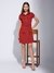 Latin Quarters Women Rust Cap Sleeve Shirt Dress