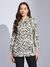 Latin Quarters Women Ivory 3/4 Sleeve Straight Tunic