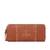 Hidesign Genuine Leather Women Double Zip Around Tan