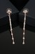 Estele Rosegold Plated Bling Crystal Studded Designer Dangler Earrings For Women