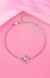 Estele Rhodium Plated Artistic 'S' Initial Bracelet With Crystals For Men & Women