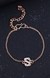 Estele Rosegold Plated Captivating Medium 'S' Letter Bracelet with Crystals for Women