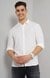Men's White Solid Casual Shirts