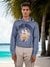 Celio Men Blue Printed Regular Fit Cotton One Piece Sweatshirts