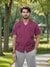 Celio Men Purple Printed Regular Fit Cotton Shirt
