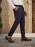 Celio Men Grey Solid Slim Fit Cotton Knit Trouser
