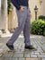 Celio Men Grey Solid Straight Fit Linen Trouser