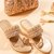 Rocia By Regal Rose Gold Women Hand Embroidered Flats