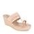 Rocia By Regal Rose Gold Women One Toe Hand Embroidered Wedges
