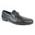 IMPERIO BY REGAL BLACK MEN BUCKLED LEATHER SLIP ONS