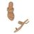 Rocia By Regal Antique Gold Women Diamond Embellished Box Heel Sandals