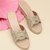 Rocia By Regal Gold Women Heavy Encrusted Diamond Platforms