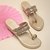Rocia By Regal Gold Women One Toe Embroidered Platforms