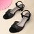 Rocia By Regal Black Women Net With Diamonds Block Heel Sandals