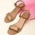 Rocia By Regal Antique Gold Women Hand Embroidered Strap Fancy Sandals