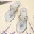 Rocia By Regal Silver Women Heavy Embroidered Small Wedges