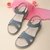 Rocia By Regal Blue Women Casual Laser Cut Wedge Sandals