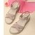 Rocia By Regal Cream Women Casual Laser Cut Wedge Sandals