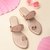 Rocia By Regal Rose Gold Women One Toe Embroidered Sandals
