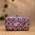 Rocia By Regal Blue Women Silk Patola Print Metal Clutch