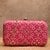 Rocia By Regal Pink Women Silk Patola Print Metal Clutch