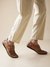 Imperio By Regal Mens Formal Leather Woven Sandals