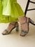 Rocia By Regal Gun Metal Women Diamond Encrusted High Heel Sandals