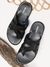 Regal Black Men Leather Sandals