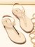Rocia By Regal Beige Women T Strap Flat Sandal