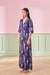Womens Blu/Prt Evening Geometric Maxi