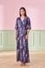 Womens Blu/Prt Evening Geometric Maxi