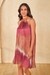 Womens Orange Evening Graphic Dress