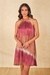 Womens Orange Evening Graphic Dress