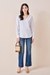 Womens White Work Solid Top