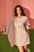 Womens Beige Casual Self Design Dress