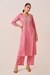 Womens Pink Light Occasion Floral Kurta Set