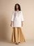 Global Desi White Occasion Dobby Tunic