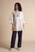 Womens Off White Casual Floral Tunic