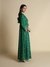 Womens Green Evening Geometric Kurta Set