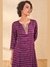 Womens Purple Occasion  Geometric Kurta