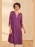 Womens Purple Occasion  Geometric Kurta
