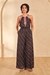 Womens Black Casual Floral Jump Suit